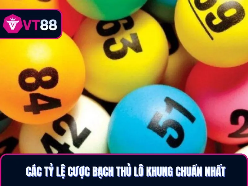 Các tỷ lệ cược Bạch thủ lô khung 3 ngày VT88 chuẩn nhất