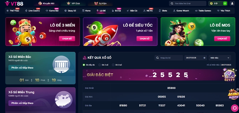 Lô đề VT88 - Đánh số đẹp, nhận thưởng gấp 8888 lần
