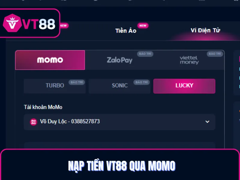Làm đúng quy trình nạp tiền VT88 qua Momo